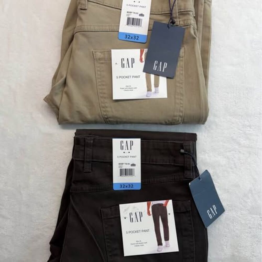 GAP Men’s 5 Pocket Pants 32x32 (2 Pairs New)